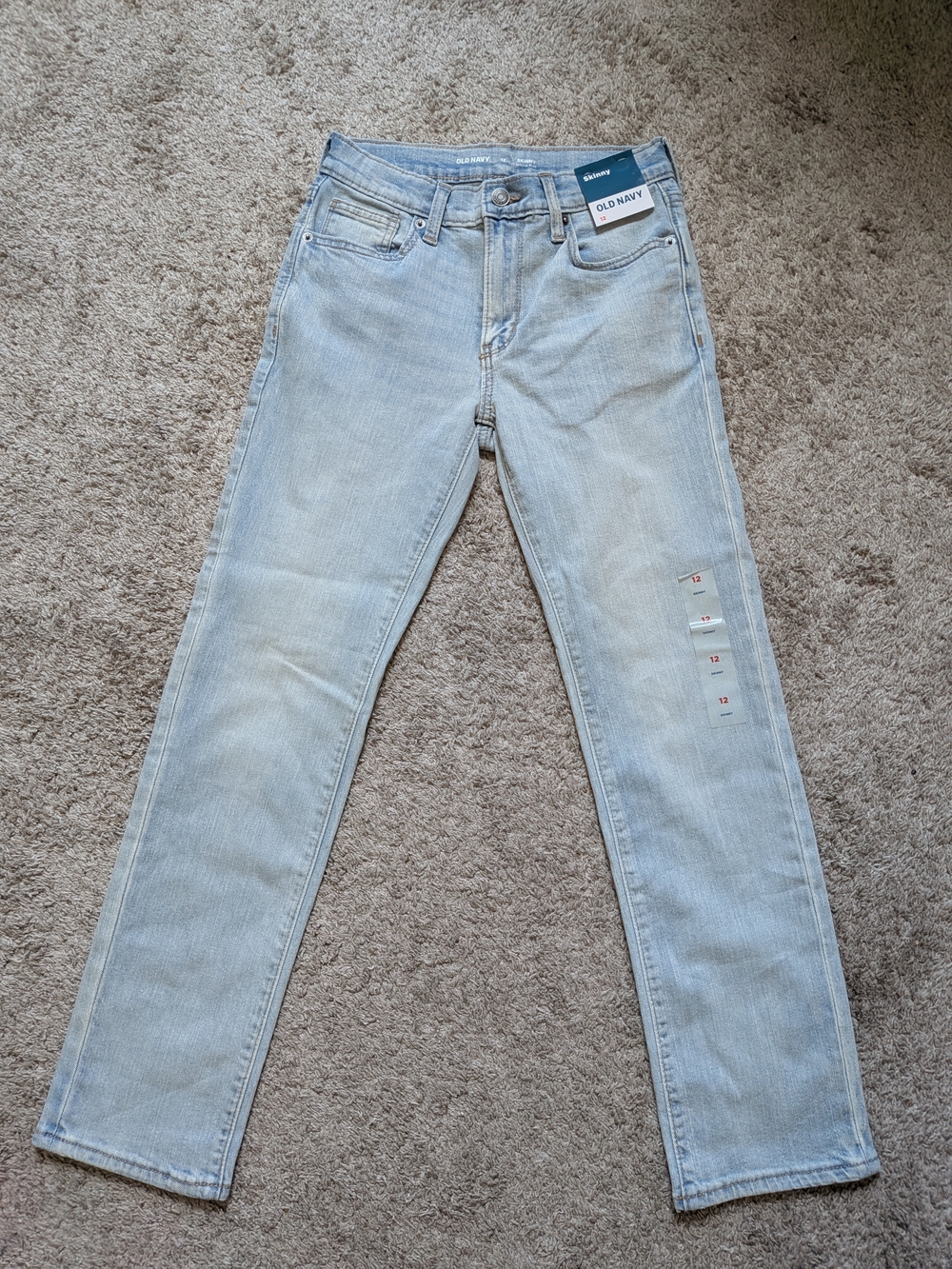 Old Navy Girls Size 12 Skinny Jeans Light Wash Built-in Flex NWT